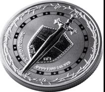 Pièce de monnaie en argent, avec l'épée de vérité, modèle de la série télévisuelle Truth.